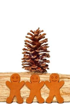 Gingerbread Men Decoration Stock Photos