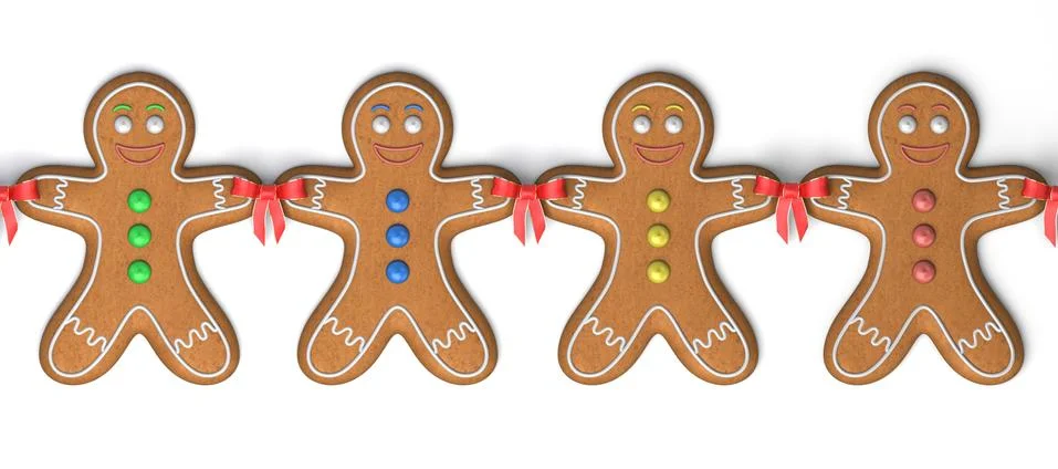Gingerbread men Stock Illustration