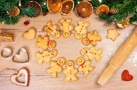 Gingerbread men Stock Photos