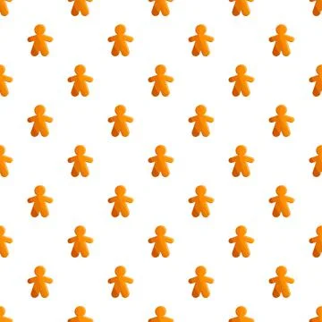 Gingerbread pattern seamless vector Illustrazione stock