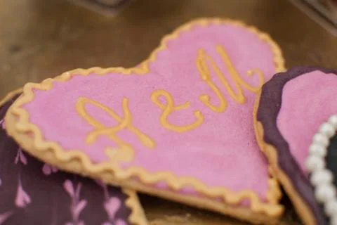 Gingerbread pink Cookie Stock Photos