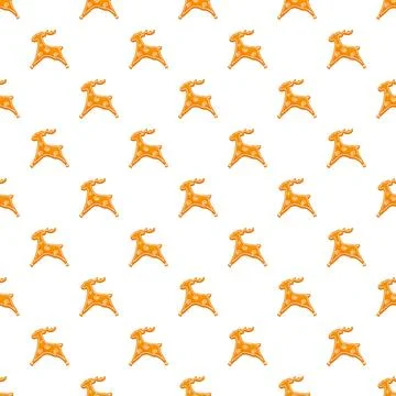 Gingerbread reindeer repeating pattern celebrating christmas holiday Stock Illustration
