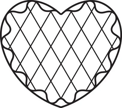 Gingerbread in the shape of a heart with a diamond pattern, Bavarian flag t.. Stock Illustration
