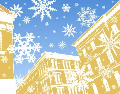 Gingerbread snow Illustrazione stock