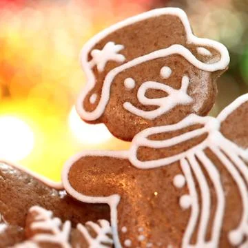 Gingerbread snowman Stock Photos