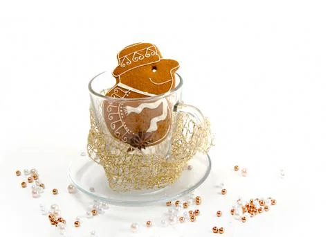 Gingerbread snowman Stockfoto's