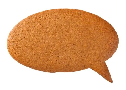 Gingerbread Speech Bubble Cookie Stock Photos