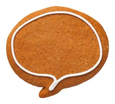 Gingerbread Speech Bubble Stock Photos