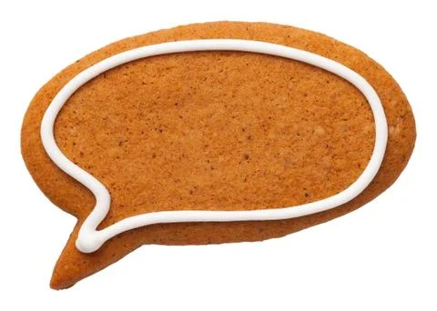 Gingerbread Speech Bubble Stock Photos