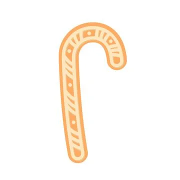 Gingerbread. Spice cake. Candy cane. Flat, vector 스톡 일러스트