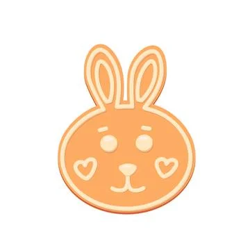 Gingerbread. Spice cake. Hare. Rabbit. Leveret. Flat, vector Illustrazione stock