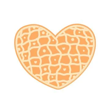 Gingerbread. Spice cake. Heart. Cookie. Flat, vector Illustrazione stock