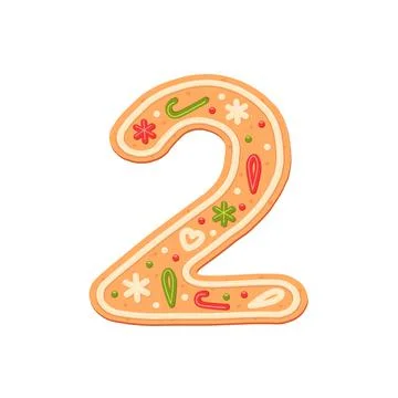 Gingerbread. Spice cake. Two. Cookie. Flat, vector Illustrazione stock