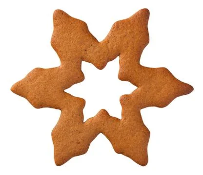 Gingerbread Star Cookie Stock Photos