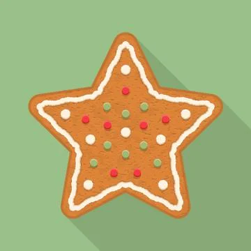 Gingerbread Star Illustrazione stock