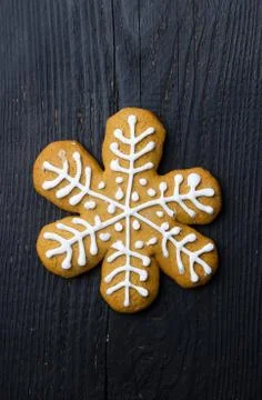 Gingerbread star shape cookie Stock Photos