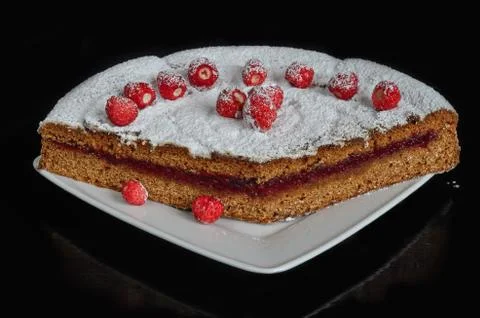 Gingerbread with Strawberry Jam 写真素材