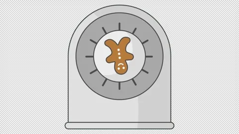 Gingerbread timer Vídeo Stock 322552952