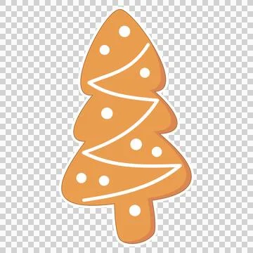 Gingerbread tree cookie Stock Illustration