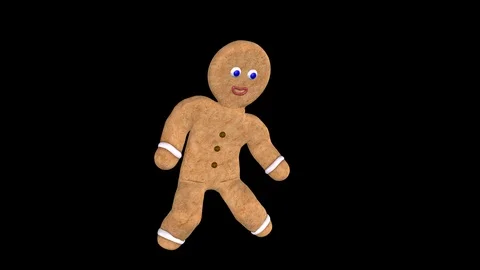 Gingerbread Twist Dancer - Milky Light - Transparent Loop Stock Footage