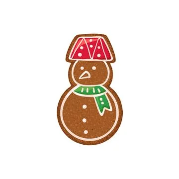 Gingerbread vector icon Stock Illustration