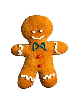 Gingerbread on a white background close-up top view Fotos de archivo
