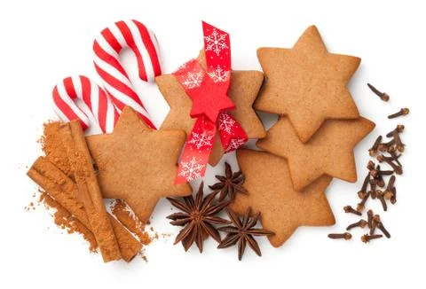 Gingerbreads Composition For Christmas Stock Photos