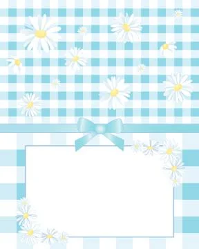 Gingham and daisies Stock Illustration
