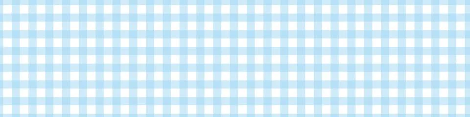 Gingham blue picnic pattern. Tablecloth for easter table. Texture for plaid.  Stock Illustration