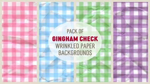 Gingham check paper background set 動画素材 310506601