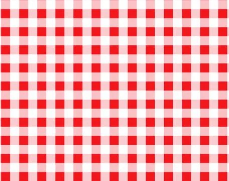 Gingham check pattern design texture red and white colored Illustrazione stock