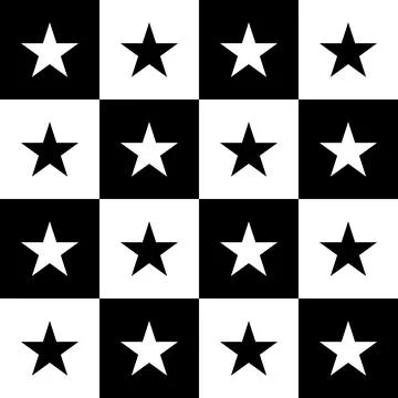 Gingham check pattern with stars for tablecloth, picnic blanket, duvet cover. 스톡 일러스트