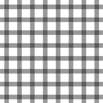 Gingham checkered seamless pattern gray black white background Illustrazione stock