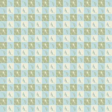 Gingham cottagecore seamless vector pattern Stock Illustration
