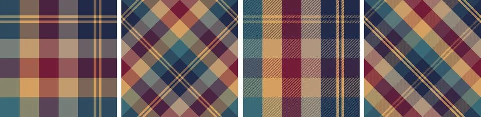 Gingham design seamless pattern tartan plaid for dress check,flannel skirt Stock Illustration