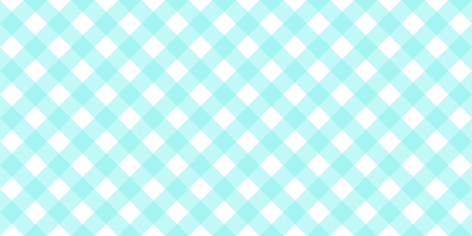 Gingham diagonal seamless pattern in blue pastel color. Vichy plaid design for Stock Illustration