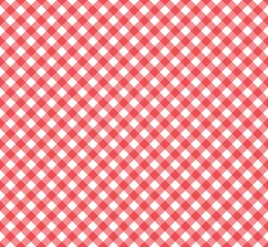 Gingham Pattern in Red and White Illustrazione stock