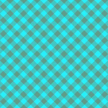 Gingham Pattern. Seamless aqua cadet blue classic diagonal check pattern. Goo Stock Illustration