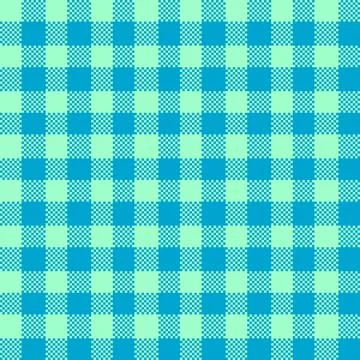 Gingham Pattern. Seamless aquamarine dark turquoise plain check pattern. Good Stock Illustration