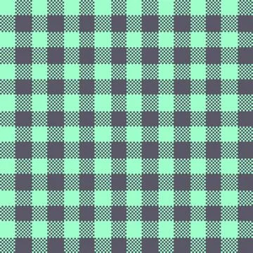 Gingham Pattern. Seamless aquamarine dim gray traditional check pattern. Good Illustrazione stock