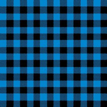 Gingham Pattern. Seamless blue black traditional check pattern. Good for tabl Stock Illustration