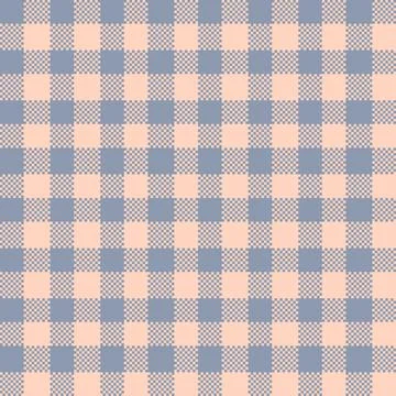 Gingham Pattern. Seamless dark gray peach puff classic checkered pattern. Goo Stock Illustration