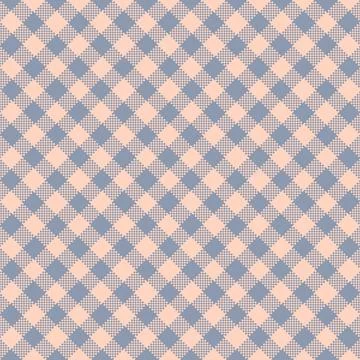 Gingham Pattern. Seamless dark gray peach puff classic diagonal check pattern Stock Illustration