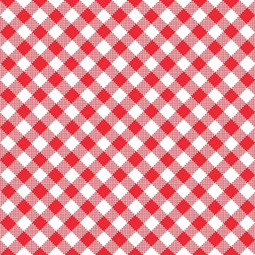 Gingham Pattern. Seamless diagonal red white colorful checkered pattern. Good Stock Illustration
