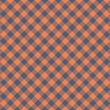 Gingham Pattern. Seamless dim gray coral colorful diagonal checkered pattern. Stock Illustration