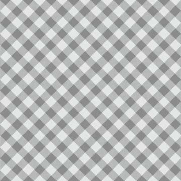Gingham Pattern. Seamless gray gainsboro colorful diagonal checkered pattern. Illustrazione stock