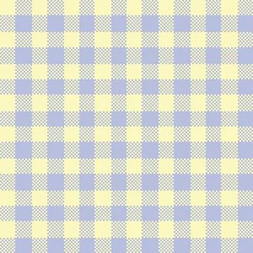 Gingham Pattern. Seamless lemon chiffon light steel blue traditional check pa Illustrazione stock