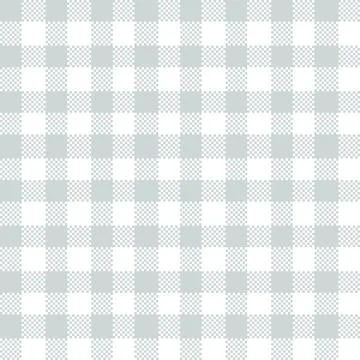 Gingham Pattern. Seamless light grey white plain check pattern. Good for blan Stock Illustration