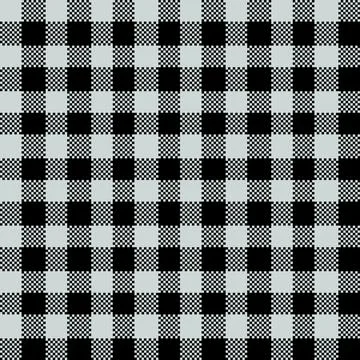 Gingham Pattern. Seamless light grey black classic checkered pattern. Good fo Stock Illustration