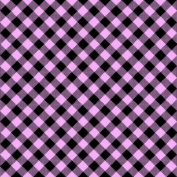 Gingham Pattern. Seamless lilac plum black colorful diagonal checkered patter Stock Illustration
